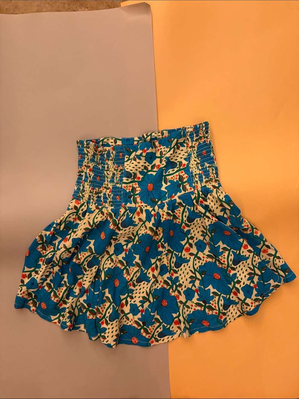 NATURAL LIFE Blue Floral Tube Top